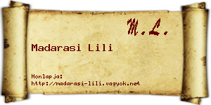 Madarasi Lili névjegykártya