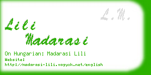 lili madarasi business card